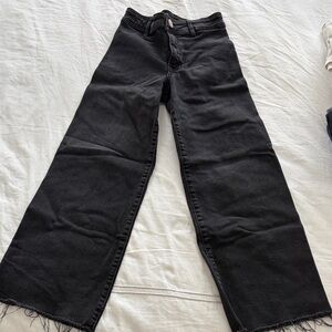 Zara Kids Black Wide-Leg Jeans